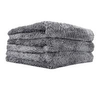 The Rag Company - Eagle Edgeless 600 (3-Pack) Professional Korean 70/30 Blend Super Plush, Microfiber Auto Detailing Towels, Buffing & Polishing, 600gsm, 16in x 16in, Dark Grey