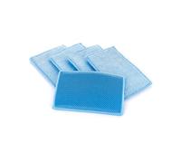 The Rag Company - Jersey Bug Scrubber Pads - Terry Weave, Easily and Safely Trap Bug Splatter in Sponge, Safe on All Finishes, 4in x 6in, Blue (5-Pack)