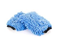 The Rag Company - Premium Chenille Microfiber Knobby Wash Mitts - Perfect for Car Washing and Detailing; Scratch-Free, Lint-Free, Double-Sided, Plush, and Absorbent; Blue (2-Pack)