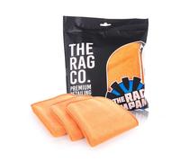 The Rag Company - Premium FTW Microfiber Cleaning Towels for Glass, Windows, Mirrors, Polished Surfaces - Streak-Free, Scratchless, 16" x16”, Orange, 3-Pack