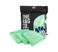 The Rag Company - Premium FTW Microfiber Cleaning Towels for Glass, Windows, Mirrors, Polished Surfaces - Streak-Free, Scratchless, 16" x16”, Green, 3-Pack