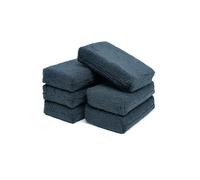 The Rag Company - Premium Grade Microfiber Detailing Applicator Sponges - Versatile Detailing Tool, Extra Absorbent, Able to Withstand Numerous Uses, 3in x 5in, Black (6-Pack)