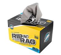 The Rag Company - Rip N' Rag Multi-Purpose Reusable Microfiber Towels For Home, Office, Garage, RV and More - 80 Count Roll - Premium 70/30 Blend - 200gsm