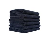 The Rag Company - Spa & Yoga Towel - Gym, Exercise, Fitness, Sport, Ultra Soft, Super Absorbent, Fast Drying Premium Microfiber, 365gsm, 16in x 27in, Midnight (6-Pack)
