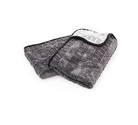 The Rag Company - The Gauntlet Drying Towel (2-Pack) 70/30 Blend Korean Microfiber, Designed for Quick Absorption - 900gsm, 15in x 24in, Ice Grey + Grey