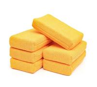 The Rag Company - The Pearl Microfiber Detailing Applicator Sponges - Versatile Detailing Tool, Extra Absorbent, Able to Withstand Numerous Uses, 3in x 5in, Orange (6-Pack)