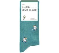 The Raging Rugby Player Socks - Funny Rugby Socks - Funny Gift for Men - 1 x Pair, Size 7-12 - Premium Cotton Crew Socks for Rugby Fans, Coaches & Players