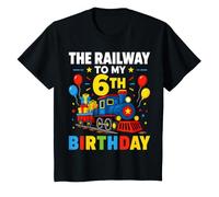 The Railway to My 6th Birthday Train Steam Engine Age 6 T-Shirt