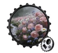 The Rain Moistens The Flower Path Bottle Opener Funny Magnetic Beer Bottle Opener for Refrigerator Wall Mounted Strong Magnet for Fridge Decorative Beer Opener Gift for Boyfriend Husband Father Black