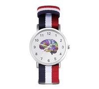 The Rainbow Brain Sport Watch for Men Women Nylon Strap Wrist Watch Analog Quartz Watch
