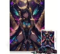The Rainbow Feather Girl 1000 Piece Jigsaw Puzzle for Teenagers Reason Skill Toy Stress Free Exact Cut Lovely Present (50x75cm)