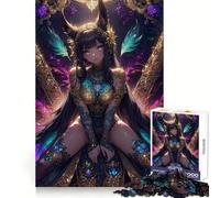 The Rainbow Feather Girl for Adults 1000 Piece Jigsaw Puzzle Pure Logic Toy Peaceful Time Sharp Cut Heartfelt Gift (38x26cm)