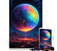 The Rainbow Planet Earth 1000 Piece Jigsaw Puzzle for Teenagers Smart Game Relaxed Mind Pattern Assembly Santa Wish List (38x26cm)