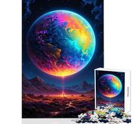The Rainbow Planet Earth Jigsaw Puzzles for Adults 1000 Piece Funny Gifts Improve Memory Educational Toy Suitable for Ages 14 And Up (38x52cm)