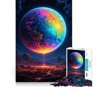 The Rainbow Planet Earth Teenagers Puzzles 1000 Piece Jigsaws Boost Recall Relax Time Accurate Edge Amazing Present (50x75cm)
