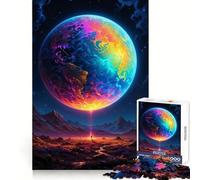 The Rainbow Planet Earth Teenagers Puzzles 1000 Piece Jigsaws Boost Recall Relax Time Accurate Edge Amazing Present (38x52cm)