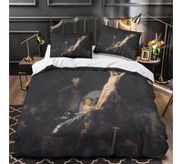 The Raising of The Cross Quilt Cover 3D Print Rubens Comforter Covers for Teens And Adults Duvet Cover with Pillow Cases Soft Microfiber Bedding Set with Zipper Closure 3 Pieces Super King（260x220cm）