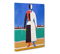 The Rake By Kazimir Malevich Canvas Print | Gallery Wrapped 30mm Frame Wall Art | 30x20 inches | Ready to Hang | Classic Picture | Living Room Bedroom Lounge Office