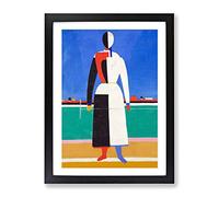 The Rake By Kazimir Malevich Classic Painting Framed Print | A3 Black Framed Wall Art | Ready to Hang | Classic Historical Picture | Living Room Bedroom Lounge Office