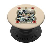 The Ramen Wave Tarot Card The Great Wave Off Kanagawa PopSockets Adhesive PopGrip