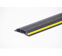 The Ramp People 2-Channel Cable Tidy 3m | Rubber Cable Protector for Small Cables & Wires - Snap Open - Indoor & Outdoor - Pedestrian Use