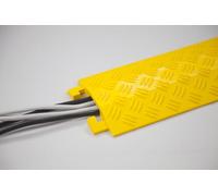 The Ramp People 20mm Yellow Floor Cable Cover (959 x 131 x 20mm) - 12.7mm diameter channel Drop Over Cable Ramp