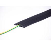 The Ramp People Black 1-Channel Floor Cable Protector 1M - 9M (9M) - 10mm X 10mm Channel Cable Management Cable Tidy Cable Cover