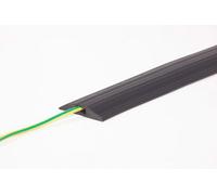 The Ramp People Black Cable Protector 1M - 9M Channel 15mm X 5mm Rubber (2M) Cable Cover Tidy Home Office