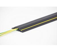 The Ramp People Cable Protector 1M - 9M Black & Yellow Channel Size 20mm X 10mm (3M) Cable Tidy Cable Cover Office Home Rubber