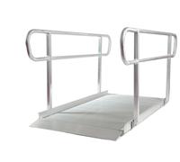 The Ramp People Disabled Access Ramp for Wheelchairs, Mobility Scooters, Walkers 4ft - 12ft (With Handrails, 5ft) Aluminium Wheelchair Ramp Indoor or Outdoor Use