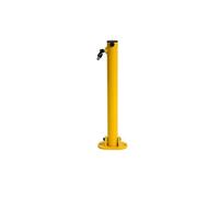The Ramp People Folding Parking Bollard - Yellow Driveway Security Post Steel with Keys
