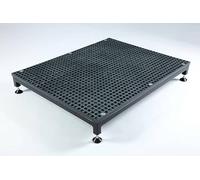 The Ramp People Half Step 1m x 1m Adjustable GRP Antislip (Extra Large) | 1m x 1m Black Anti-slip Self-draining Outdoor Mobility Step for Doorways, Homes, Garden Portable Rollators