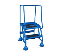 The Ramp People Mobile Warehouse Ladder With Handrails & Platform - 2 Treads - Unassembled