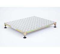 The Ramp People Mobility Step Outside Homes and Gardens Large | Outdoor Anti-slip Chequered Surface Metal Height-adjustable 250kg Capacity Elderly