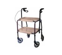 The Ramp People Mobility Trolley with Brakes - Two Trays - Adjustable Height 4-Wheeled Indoor Walker for Elderly Disabled Mobility Aids for Homes