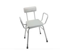 The Ramp People Perching Stool Adjustable White Mobility Aids