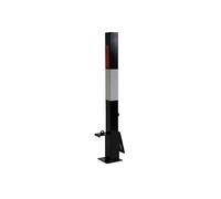 The Ramp People Removable Parking Bollard With Keys Red, Black & White Reflective Steel Security Barrier