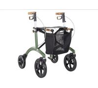 The Ramp People Saljol Allround Rollator - Forest Green - Medium Outdoor Folding Walker With Seat, Bag & Backrest