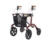 The Ramp People Saljol Allround Rollator - Small - Red - Lightweight Folding Walkers Outdoor All Terrain Premium