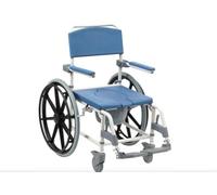 The Ramp People Shower Commode Chair with Wheels (Self-Propelled) Removeable Bucket Shower Aids, Toilet Chair
