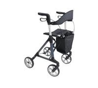 The Ramp People Trp7 Folding Rollator Blue - Lightweight Walker With Bag, Backrest & Seat Outdoor Indoor Use