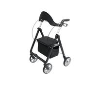 The Ramp People Trp7 Lightweight Rollator - 4 Wheeled Folding Rollator - Backrest & Bag Height Adjustable Black
