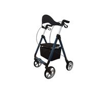 The Ramp People TRP7 Lightweight Rollator - Four Wheeled Outdoor Folding Walking Aid with Bag and Seat Adjustable (Blue)