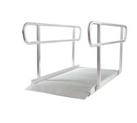 The Ramp People Wheelchair Ramp With Handrails 3Ft Solid Aluminium Outdoor Ramp For Walkers, Rollators And Wheelchairs