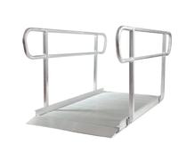 The Ramp People Wheelchair Ramp with Handrails 4ft - 12ft (8ft/2.4m) | Solid Aluminium Access Ramp, 350kg Capacity, Anti-Slip Weatherproof