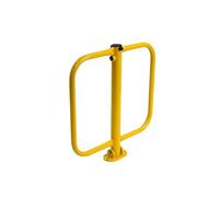 The Ramp People Wide Fixed Folding Parking Bollard Yellow with Key Security Post