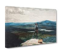 The Ranger Adirondacks By Winslow Homer Canvas Print | Gallery Wrapped 30mm Frame Wall Art | 24x16 inches | Ready to Hang | Classic Picture | Living Room Bedroom Lounge Office