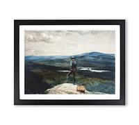 The Ranger Adirondacks By Winslow Homer Classic Painting Framed Print | A3 Black Framed Wall Art | Ready to Hang | Classic Historical Picture | Living Room Bedroom Lounge Office