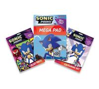 The Rangery Sonic Prime Colouring and Sticker Set, Includes Mega Colouring Pad, Colouring Books, Play Pack & 10 Coloured Pencils, Reusable Stickers, Creative Birthday Xmas Gifts for Kids, Age 3 Years+