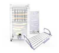 Spring & Spruce Dry Master XL Heated Airer + Cover - Indoor Clothes Airer For Quick Drying - Electric Laundry Rack - Foldable & Compact Design - 1200W Heater - Built-In Timer - Quiet Operation